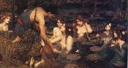 John William Waterhouse Hylas and the Water Nymphs Sweden oil painting artist